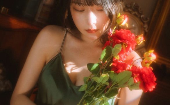 香草喵露露-杨枝甘露绿色连衣裙[45P1V-1.19GB]