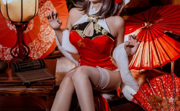 二佐Nisa碧蓝柴郡旗袍32P